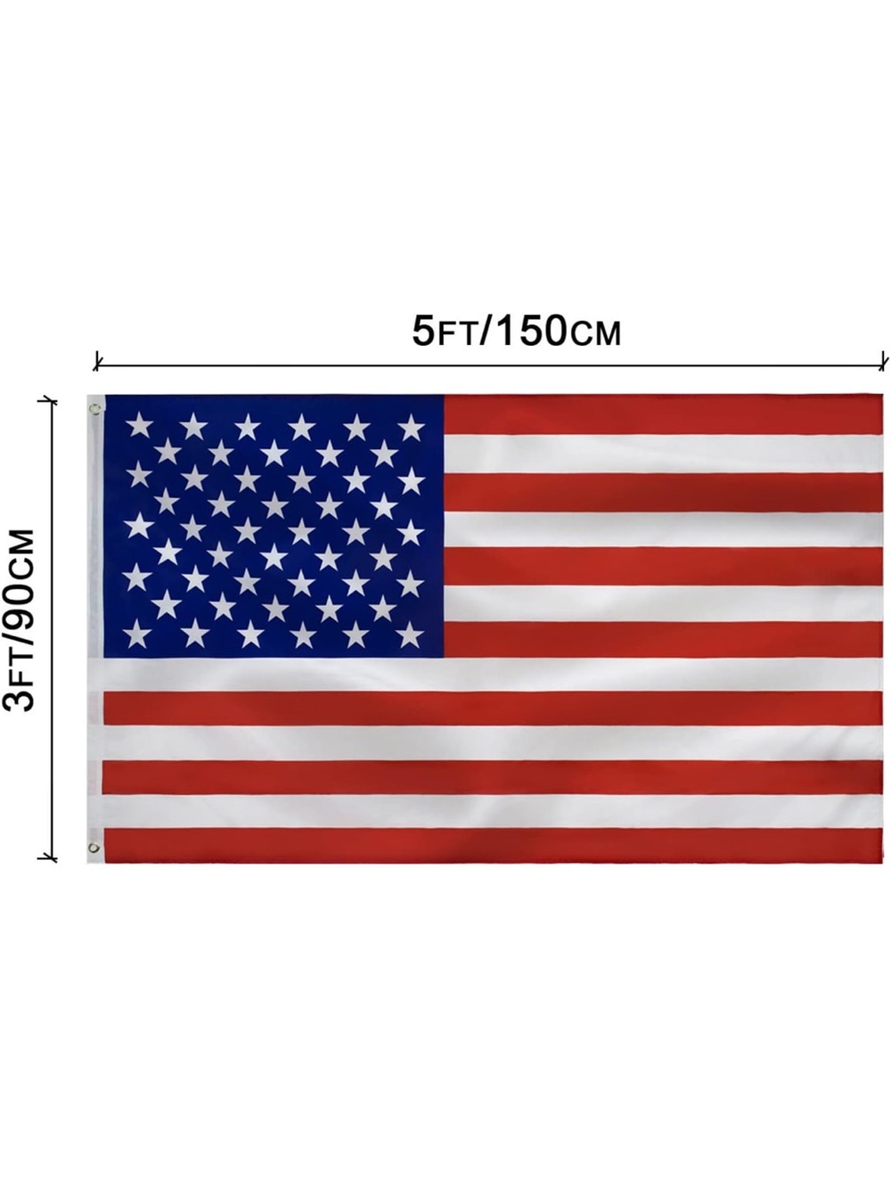 USA American Flag 5ft x 3ft - Red, White & Blue